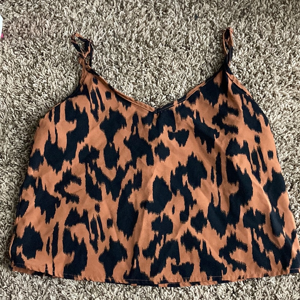 Cheetah print tank top cami